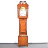 Oak and mahogany longcase clock, T. C. Payne, Leicester,