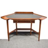 1960's teak corner writing desk,