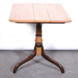Victorian oak tilt top table,