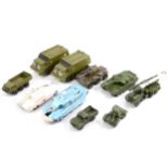 Quantity of toy military vehicles