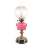 Victorian oil lamp,