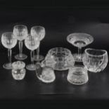 Waterford Crystal 'Tramore' pattern hock glasses, sherry glasses, tumblers and other items.