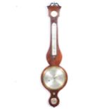 Victorian mahogany banjo barometer,