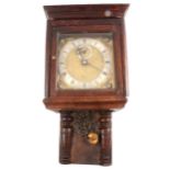 Wall clock, oak case,