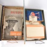 Two box files of WW2 booklets, pamphlets and other ephemera,