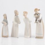 Four Lladro figures.
