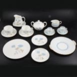 Minton "Cheviot" part coffee set and Wedgwood "Ice Rose" part dinner service.