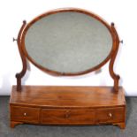 A Victorian mahogany toilet mirror,