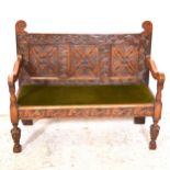 Oak settle,