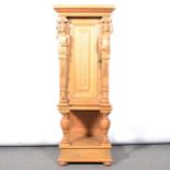 Oak pedestal cupboard,