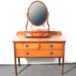 Edwardian mahogany washstand and a toilet mirror