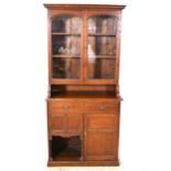 Edwardian oak bookcase,