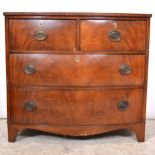 Small Victorian mahogany bowfront chest of drawers,