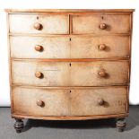 Victorian mahogany bowfront chest of drawers,