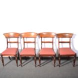 Set of six Victorian mahogany dining chairs,
