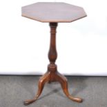 George III mahogany pedestal table,