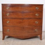 Victorian mahogany bowfront chest of drawers,