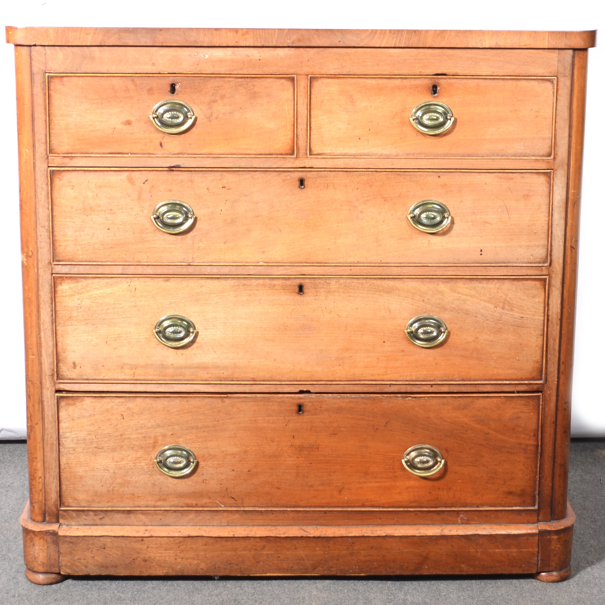 Victorian mahogany chest of drawers,