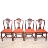 Set of six Victorian mahogany dining chairs