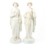 Pair of Staffordshire earthenware figures,