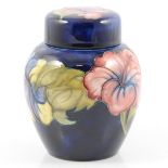 Moorcroft hibiscus ginger jar,
