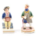 Two Staffordshire figures, Italian Boy and Souter Johnnie