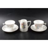 Two bone china tea sets, Wedgwood and Heathcote China