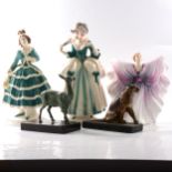 A collection of Art Deco figures and ornaments