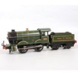 Hornby O gauge locomotive and tender, converted to electric no.1 Special, GW 0-4-0, 2301.