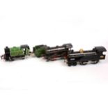 Three Hornby O gauge electric model railway locomotives, all converted to electric.