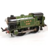 Hornby O gauge tank locomotive, E120 no.1 Special, LNER 0-4-0, 2162, green.