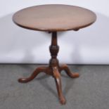 George III mahogany pedestal table