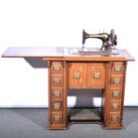 Singer cabinet sewing machine.