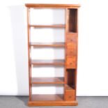 Modern hardwood open bookcase,
