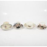Chelsea-Derby style cup and saucer, Meissen cup and saucer and others,
