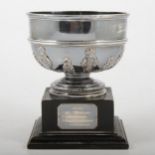 Indian silver presentation pedestal rose bowl