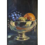 English School 20th Century, Still life of fruit in a bowl,