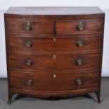 Victorian mahogany bowfront chest of drawers