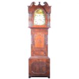 Victorian north country mahogany longcase clock,