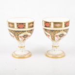 A pair of Royal Crown Derby Imari pattern goblets,