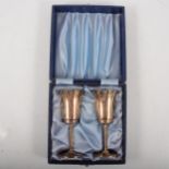 Pair of silver goblets, Warwickshire Reproduction Silver, Birmingham 1972.