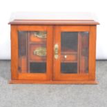 Edwardian mahogany smoker's cabinet.