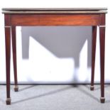 George IV mahogany card table,