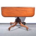 Victorian mahogany pedestal dining table,
