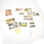 Postcards; English Counties, the cards corner mounted on blank sheets, contained in four file boxes.