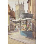 Ethel M Smith, The Fruit Shop, and two other watercolours,
