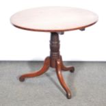 A large Victorian mahogany topped table,