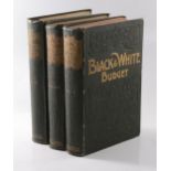 Black & White Budget, bound magazines in three volumes,