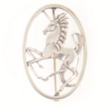 Geoffrey Bellamy silver unicorn brooch.