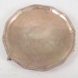 A silver salver, Goldsmiths & Silversmiths Co Ltd, Sheffield 1945.